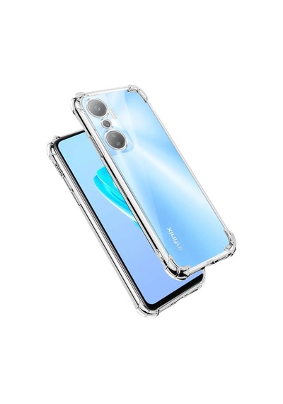 Infinix Uyumlu Hot 20 Kapak Kamera Korumalı Airbag Antishock Köşe Korumalı Şeffaf Silikon Kılıf