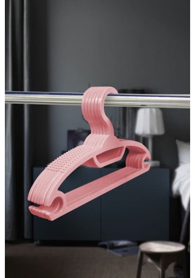 Gondol Çocuk Elbise Askısı Bebek Elbise Askısı 12 Adet Pembe Renk 29 Cm Diğer