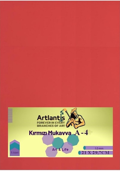 Renkli Mukavva A4 10 Lu 1 Paket 1.0 Mm Sert Renkli Mukavva Kalın Okul Öncesi Anasınıfı Kreş Etkinlik Proje Kırmızı