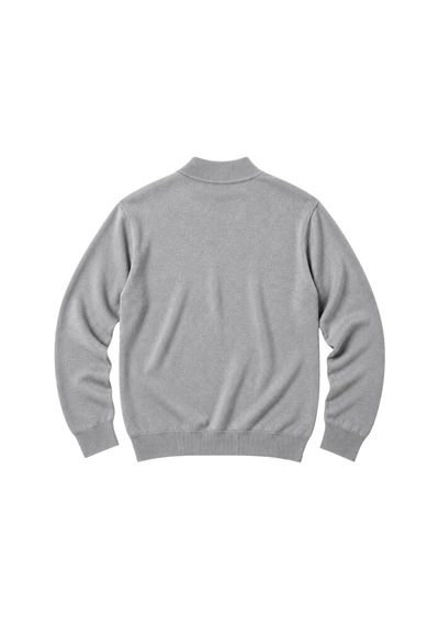 Battalmoda Erkek Büyük Beden Gri Yarım Balıkçı Pamuklu Kazak 3xl-4xl-5xl-6xl