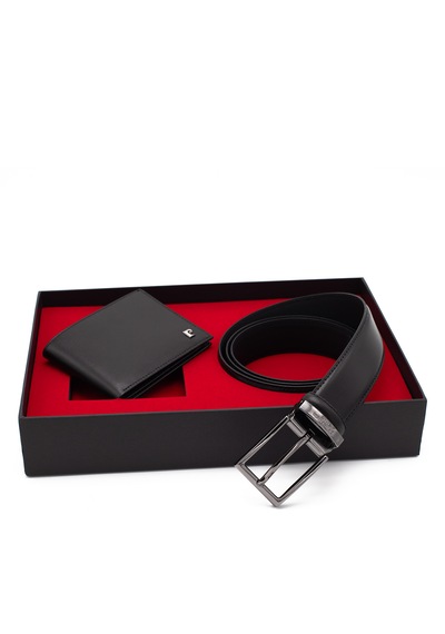 Pierre Cardin Deri Cüzdan & Kemer İkili Set Pc2209k-3234a55 Siyah