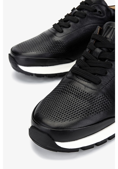 Valmenti Erkek Hakiki Deri Siyah Deri Sneakers & Spor Ayakkabı 233 5145 Erk Ayk Y25 Sıyah Dr Siyah