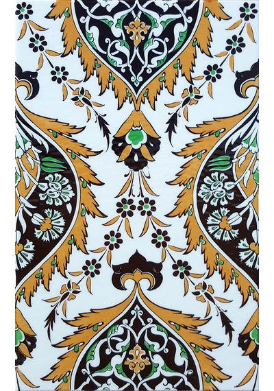 Armada Çini 25x40 Cm Sp 417 Sarı Göbekli Kütahya İznik Çini Karo
