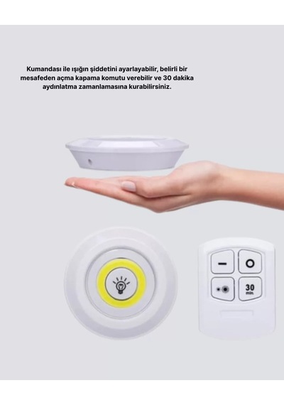 Home Kablosuz Gün Işığı 3 Lü Led Spot Lamba Kumandalı