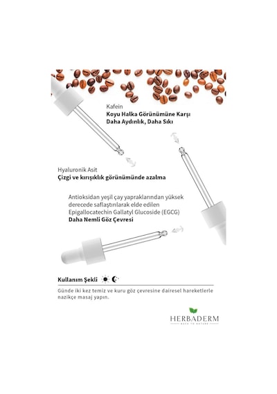 Herbaderm Süper Serum Göz Altı Torba ve Morluklarına Karşı Göz Çevresi Bakım Serumu 30 ML