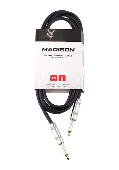 Madison Gitar Kablosu 3 Metre- Siyah