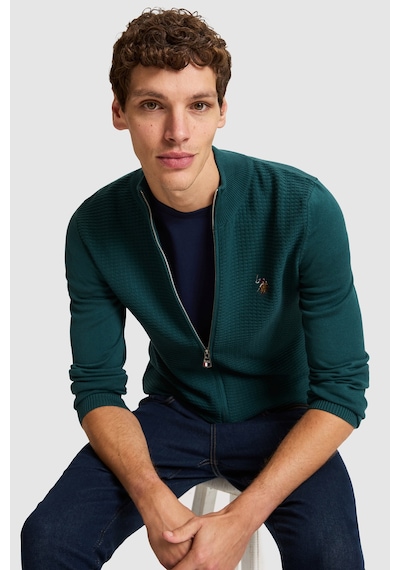 U.S. Polo Assn. Erkek Yeşil Fermuarlı Slim Fit Basic Triko Hırka 50328871-vr060 Eden Green U.S. Polo Assn. Erkek Yeşil Fermuarlı Slim Fit Basic Triko Hırka 50328871-vr060 Eden Green