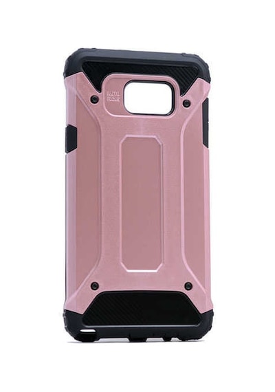 Noktaks - Galaxy Uyumlu S7 Edge Uyumlu - Kılıf Çift Katman Zırh Tank Crash Military Kapak - Rose Gold - T2500 Rose Gold
