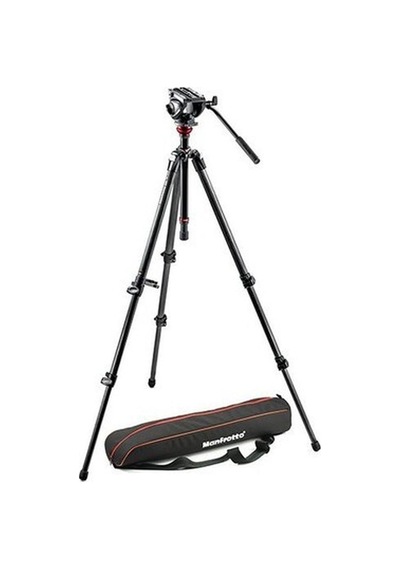 Manfrotto 500 Fluid Video Head & 755cx3 Cf Single Leg Tripod-79423