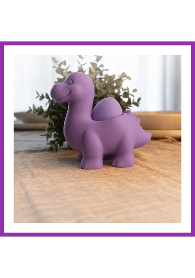 Bezos 3d Baskı Dinozor Yumurtalık - Sevimli Eggosaurus Yumurta Tutucu-mor Bty