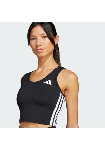 Adidas Train Essentials 3-stripes Kısa Kadın Atlet Jf8915 Siyah