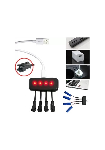 Pm-29140 4ın1 Sm-2p Soket 3.7v Lityum Pil Usb Splitter Şarj Aleti