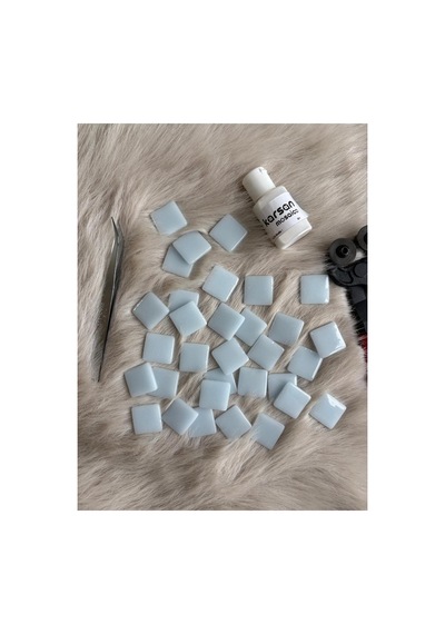 Sanatsal Mozaik Bulut Mavi 2,5x2,5cm Mozaik Sanatı Malzeme 100gr