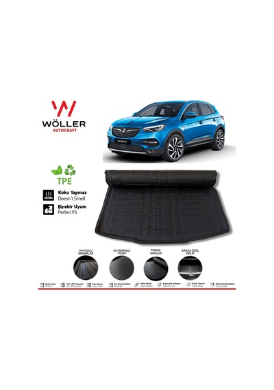 Opel Grandland X Bagaj Havuzu 2017 2022 3D Wöller Ultraflex Alt Bagaj Rafı