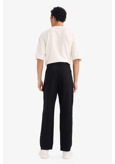 Defacto Baggy Fit Düz Paça Pantolon E9020ax25aubk81 Siyah-bk81