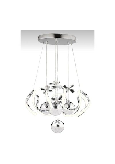 Kumandalı 3 Renk Işık Özellikli 4 Toplu Modern Krom Kaplama Sarkıt Led Avize Salon Avize Krom