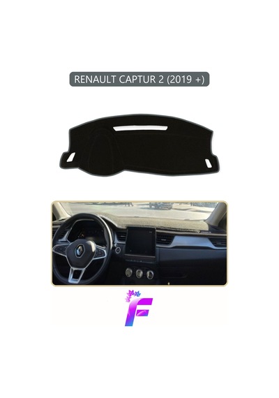 Renault Captur 2 2019+ Uyumlu Torpido Örtüsü Yansıma Önleyici Koruma Hızlı Montaj J50 Torpido Halısı