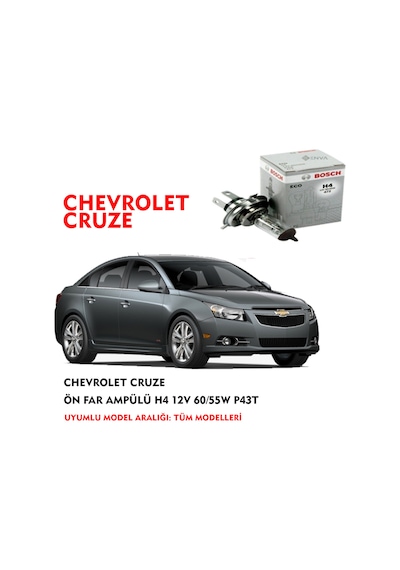 CHEVROLET CRUZE ÖN FAR AMPÜLÜ H4 12V 60/55W P43T