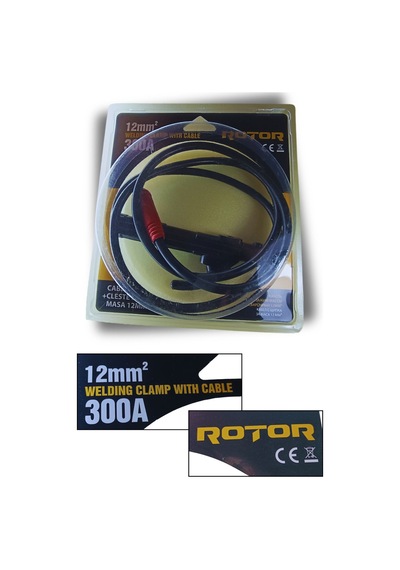 Kablolu Kaynak Pensesi Elektrot Tutucu Kablo Takımı 12 Mm2, 300a, 190 Cm