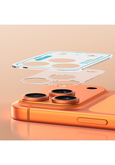 İphone 17 Pro Max Uyumlu Benks Çizilmelere Dayanıklı 0.35mm Mat Kamera Full Lens Koruyucu Şeffaf