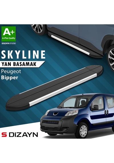 S-dizayn Peugeot Bipper Skyline Aluminyum Yan Basamak 173 Cm 2007-2017 A+ Kalite