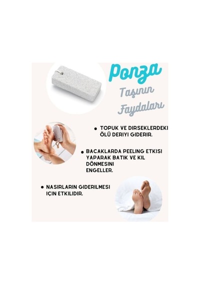 Eratos Ponza Taşı Nasır Giderici Topuk Taşı Topuk Törpüsü Ayak Çatlağı Ve Ölü Deriler İçin 16'li Pa