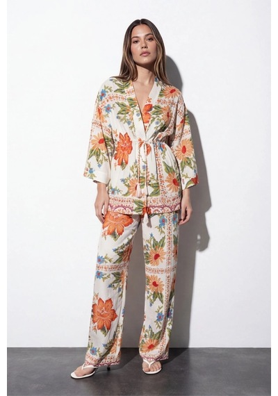 Quzu 26y 02124 Krem Pantolon Bej