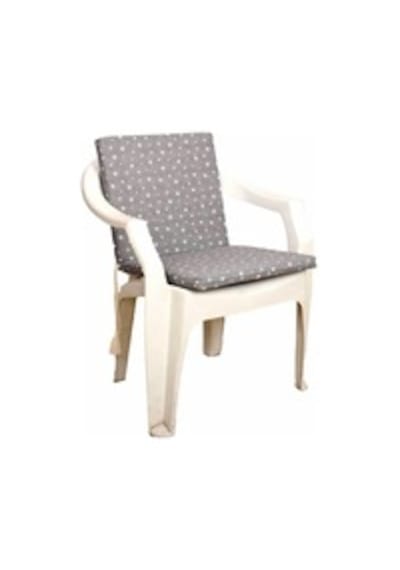 Sandalye Minderi İç Ve Dış Mekan Sırtlıklı Minder 40x40x4cm Gri