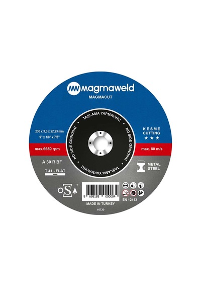Magmaweld Magmacut Kesme Taşı Düz 230x3.0x22 MM-813m123031-nk