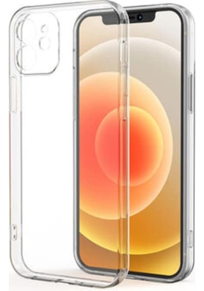 Apple Uyumlu iPhone 12 Kamera Korumalı 3D Şeffaf Silikon Kılıf