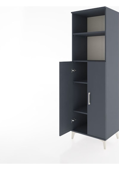 Hyperion Dolap 4 Raflı 2 Kapaklı 60x44x195 Antrasit-antrasit Antrasit