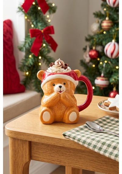 Karaca New Year Yılbaşı New Bear Kupa 450 Ml Çok Renkli