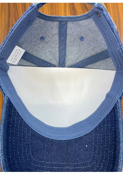 Denim Jean Kot Kumaş Vintage Yıkamalı Unisex Cap Şapka Kot Mavisi