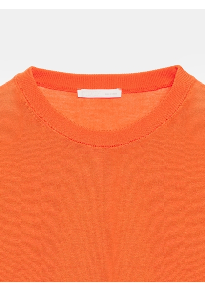 Dilvin 10872 Lyocell Karışımlı Minimal Bluz-oranj