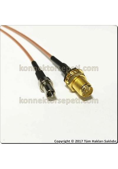 Wireless Pigtail Anten Kablosu 15Cm Rpsma Dişi-Ts9 Erkek A+