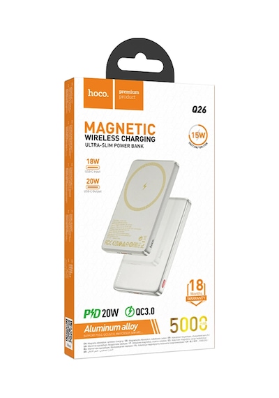 Hoco. Q26 5.000 Mah Pd Magsafe Mini Powerbank - Turuncu Turuncu