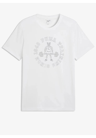 Puma Graphic Tee 2 Erkek Tişört Beyaz 52853102 Beyaz