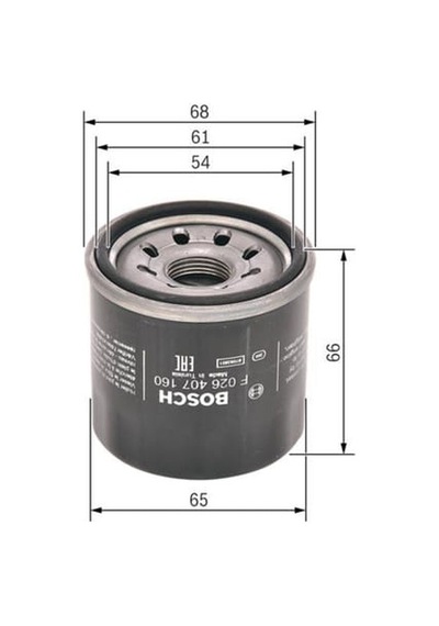 BOSCH F026407160 Yağ Filtresi Mazda 6 Gj 2.0 Skyactıv G 165Hp 02 13-