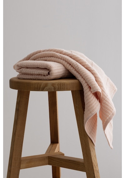 Ivory Somon Bordürlü Mikro Fiber %100 Pamuk 2li Banyo Havlusu Set Somon