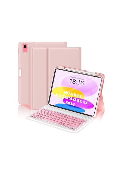Huawei Matepad Se 11 Inç 2024 Klavyeli Kılıf Q Türkçe Kalem Bölmeli Bluetooth Özellik Standlı