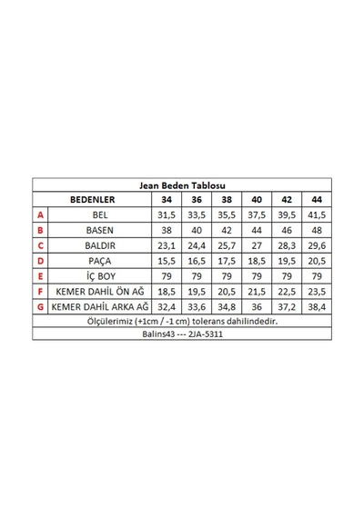 Balins Kadın Kot Pantolon Açık Mavi
