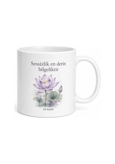 Meditasyon Alışkanlığı Sabah 10 Dakika Sessizlik Dingin Kupa Hediye Bardak Beyaz / Çok Renkli