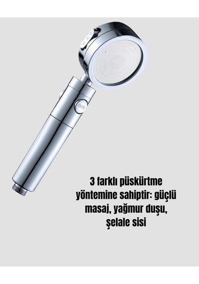 Mey İthalat Masaj Ve Yağmur Modlu Su Tasarruflu Duş Başlığı Çok Renkli