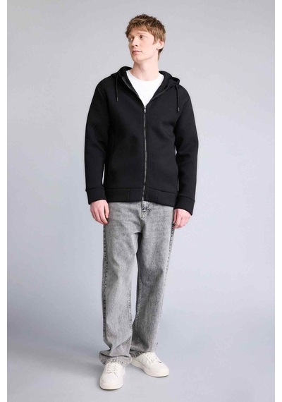 Defacto - Kapüşonlu Fermuarlı Sweatshirt G9103AX26SM