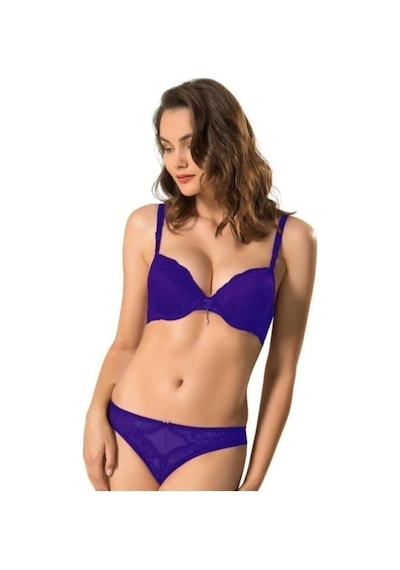 Le Jardin 5040 Cybele Bra Silikonlu Taşlı Sütyen Takım (516402583)