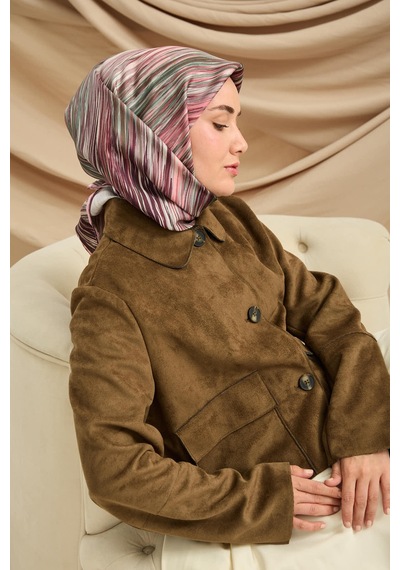 Silk Home Twill İpek Eşarp 11484-45 Pudra, Yeşil, Mürdüm, Pembe, Asker Yeşili
