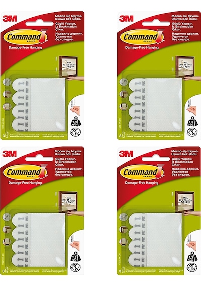 3m 17202 Command Küçük Boy Cırt Bant 4 Paket