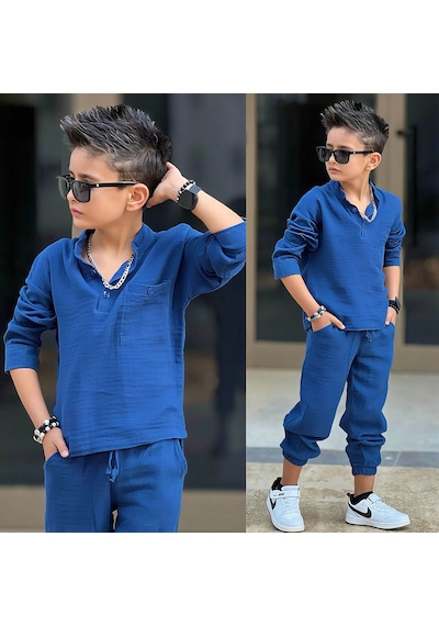 Müslin Gömlekli İkili Erkek Takım 5-14 Yaş -12003550 - Lacivert Lacivert Müslin Gömlekli İkili Erkek Takım 5-14 Yaş -12003550 - Lacivert Lacivert