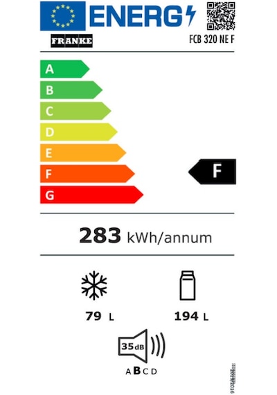 Franke FCB 320 NE F 273 LT Ankastre Kombi Buzdolabı