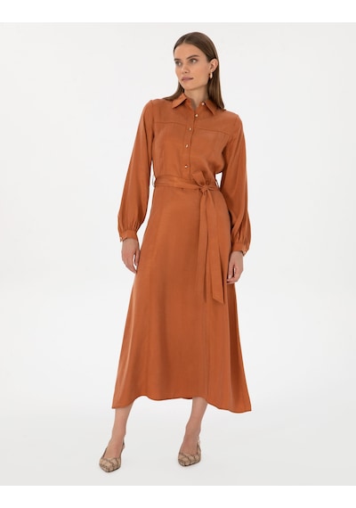 Pierre Cardin Kadın Tarçın Elbise Dokuma 50313239-vr191 Tarçın